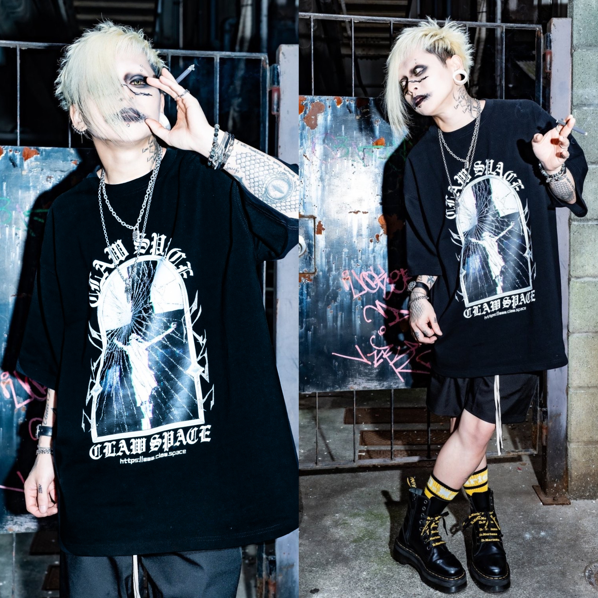 Glitch Crucifix Tee | CLAW