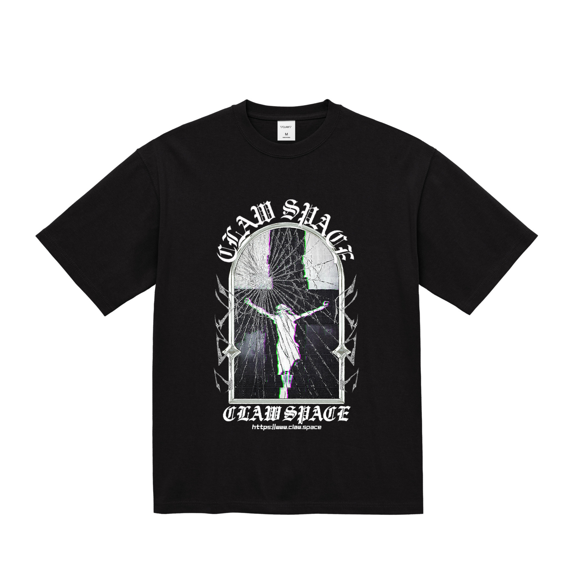 Glitch Crucifix Tee | CLAW